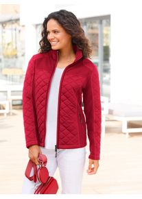 Casual Looks Damen Fleecejacke, rot, Gr. 36, unifarben, 100% Polyester, Jacken
