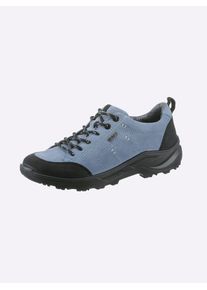 Jomos Damen Schnürschuh, Gr. 38, blau, Veloursleder, Nubukleder, sportlich, Schuhe