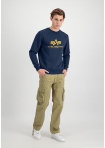 Herren Sweater "Alpha Industries Men - Sweatshirts Basic Sweater", blau, Gr. XL, Alpha Industries, Obermaterial: 80% Baumwolle, 20% Polyester,