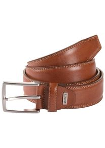MONTI Damen Synthetikgürtel "WIEN", braun, klassisch, Gr. 85, gepflegt, Materialmix, Gürtel, 3,5 cm breit, Klassisch-Business, kürzbar, bis Gr. 150 cm