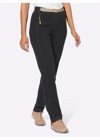 Casual Looks Damen Outdoorhose, schwarz, Gr. 54, unifarben, 95% Polyamid, 5% Elasthan, Hosen