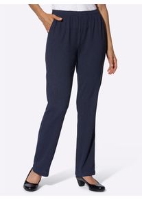Classic Basics Damen Schlupfhose, blau, Gr. 19, unifarben, 98% Polyester, 2% Elasthan, Hosen