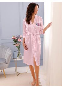 wäschepur WÄSCHEPUR Damen Morgenmantel, Gr. 36, rosa, Baumwolle, unifarben, Hausmäntel