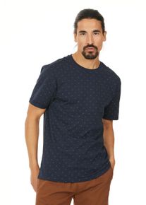 CRUZ Herren T-Shirt "Kellaro", blau, casual, Gr. 4XL, bedruckt, 100% Baumwolle, Shirts, mit dezentem Allover-Print