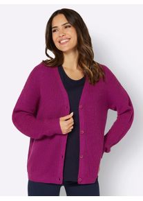 Classic Basics Damen Strickjacke, pink, Gr. 44, unifarben, 100% Polyacryl, Strickjacken