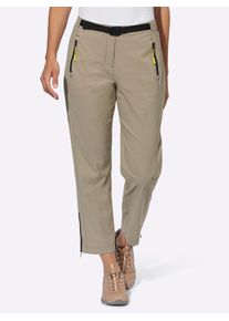 Casual Looks Damen Outdoorhose, braun, Gr. 38, unifarben, 95% Polyamid, 5% Elasthan, Hosen