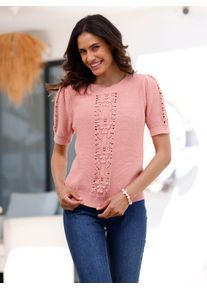 Inspirationen Damen Strickpullover "Baumwoll-Pullover", rosa, Gr. 38, unifarben, 100% Baumwolle, Pullover