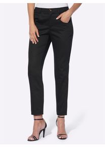 Heine Damen 7/8-Hose, schwarz, Gr. 44, unifarben, 98% Baumwolle, 2% Elasthan, Hosen