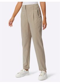 CRÉATION L CREATION L Damen Webhose, beige, Gr. 18, unifarben, 63% Lyocell, 37% Polyester, Hosen