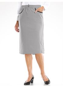 CLASSIC Damen Jerseyrock, grau, Gr. 19, unifarben, 97% Polyester, 3% Elasthan, Röcke