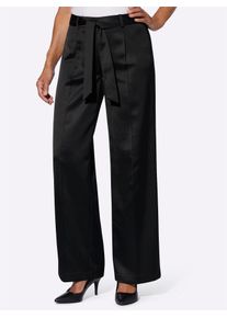 Lady Damen Bügelfaltenhose, schwarz, Gr. 20, unifarben, 64% Viskose, 36% Polyester, Hosen