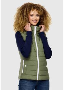 Marikoo Damen Steppweste "Reimii", grün, Gr. S, Obermaterial: 100% Polyester;Seitliches Obermaterial: 95% Polyester, 5% Elasthan; Innenmaterial: 100%