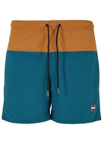 Urban Classics Herren Badeshorts "Urban Classics Herren Block Swim Shorts", grün, Gr. XXL, 100% Polyamid, Badehosen