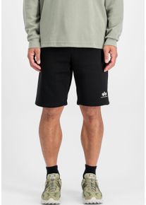 Herren Shorts "Basic Short SL II", schwarz, modisch, Gr. S, Alpha Industries, bedruckt, Web, Obermaterial: 80% Baumwolle, 20% Polyester, Hosen