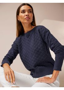 Heine Damen Strickpullover "Pullover", blau, Gr. 36, unifarben, 50% Viskose, 28% Polyester, 22% Polyamid, Pullover
