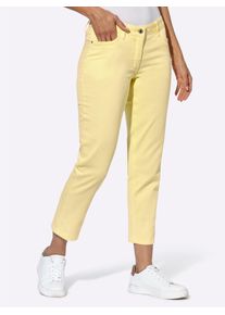 Casual Looks Damen 7/8-Jeans, gelb, Gr. 40, unifarben, 98% Baumwolle, 2% Elasthan, Jeans