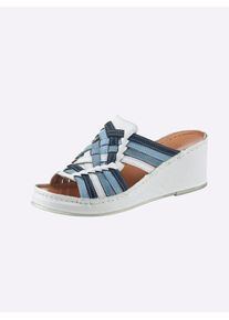 Gemini Damen Pantolette, Gr. 38, blau, Glattleder, modisch, Schuhe