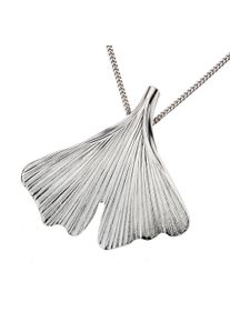 ZEEme Damen Kette mit Anhänger "925/- Sterling Silber 45cm lang Ginko", 45cm, Silber 925 (Sterlingsilber), L: 45cm B: 30.0mm, silber, Silber 925