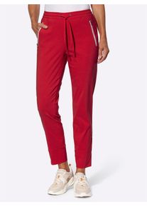 Classic Basics Damen Schlupfhose, rot, Gr. 44, unifarben, 72% Viskose, 25% Polyamid, 3% Elasthan, Hosen