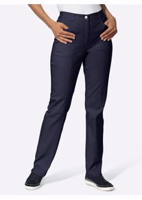Casual Looks Damen Webhose, blau, Gr. 38, unifarben, 77% Viskose, 19% Polyamid, 4% Elasthan, Hosen