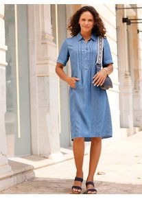 Casual Looks Damen Jeanskleid "Jeans-Kleid", blau, Gr. 40, unifarben, 100% Lyocell, Kleider