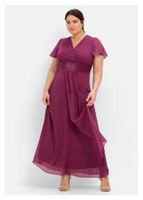 sheego Damen Abendkleid "Große Größen", lila, elegant, Gr. 48, unifarben, Obermaterial: 100% Polyester;Futter: 100% Polyester, Kleider, mit