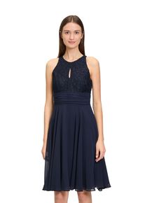 Vera Mont Damen Abendkleid "Vera Mont Abendkleid mit Spitze", blau, Gr. 44, Chiffon, Spitze, Obermaterial: 100% Polyester. Futter: 100% Polyester.,