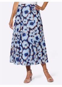 Lady Damen Schlupfrock, blau, Gr. 38, geblümt, gemustert, mehrfarbig, bedruckt, 100% Polyester, Röcke