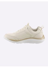 Kangaroos Damen Sneaker, Gr. 38, beige, Lederimitat, sportlich, Schuhe