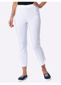 Classic Basics Damen 7/8-Hose, weiß, Gr. 40, unifarben, 85% Polyester, 12% Viskose, 3% Elasthan, Hosen