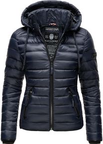 Navahoo Damen Steppjacke "Lulana", blau, casual, Gr. M, kontrastfarbene Details, Oberstoff: 100% Nylon, Futter: 100% Polyester, Wattierung: 100%