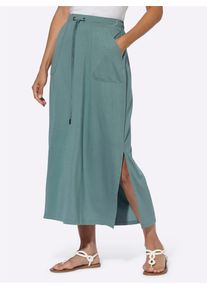 Casual Looks Damen Jerseyrock, grün, Gr. 38, unifarben, 95% Viskose, 5% Elasthan, Röcke
