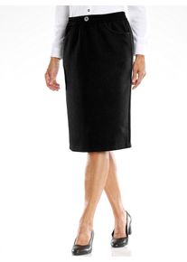 CLASSIC Damen Jerseyrock, schwarz, Gr. 19, unifarben, 97% Polyester, 3% Elasthan, Röcke