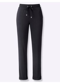 Heine Damen 7/8-Hose, schwarz, Gr. 36, unifarben, 80% Polyamid, 20% Elasthan, Hosen