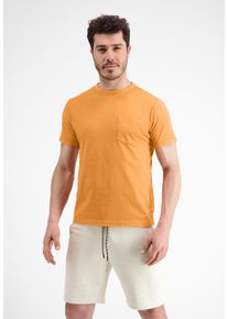 Lerros Herren T-Shirt "Lerros T-Shirt, uni", orange, Gr. S, 100% Baumwolle, Shirts