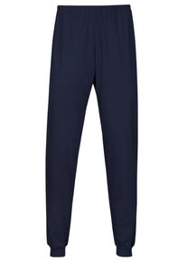 TRIGEMA Kinder Schlafanzug "TRIGEMA Schlafanzughose Bündchen", Gr. 152, blau, 100% Baumwolle, casual, Homewear-Sets