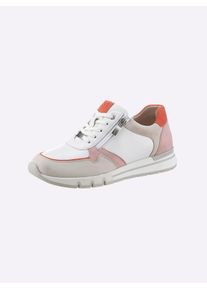 Caprice Damen Sneaker, Gr. 42, orange, Glattleder, Veloursleder, sportlich, Schuhe