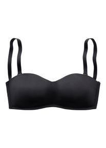 Lascana Damen T-Shirt-BH, Gr. 80, schwarz, Microtouch, Obermaterial: 85% Polyamid, 15% Elasthan, Basic, BHs, ohne Schale mit abnehmbaren Trägern,