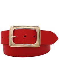 AnnaMatoni Damen Ledergürtel, rot, elegant,feminin, Gr. 75, unifarben, genarbt, Leder, Gürtel, aus weichem Nappaleder