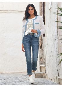 Heine Damen Jackenblazer "Blazer", weiß, Gr. 48, 100% Baumwolle, Besatz:100% Baumwolle, Blazer