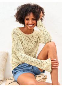 Heine Damen Strickpullover "Pullover", beige, Gr. 42, meliert, unifarben, 88% Polyacryl, 6% Polyester, 6% metallisierte Fasern, Pullover