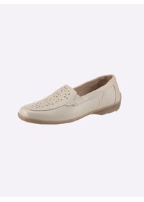 Classic Basics Damen Slipper, Gr. 39, beige, Glattleder, Rindsleder, Basic, Schuhe