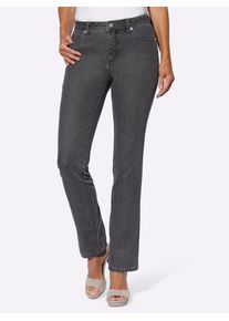 Lady Damen Bequeme Jeans, grau, Gr. 36, unifarben, 78% Baumwolle, 20% Polyester, 2% Elasthan, Jeans