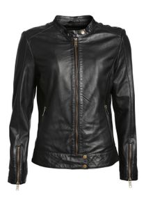 JCC Damen Lederjacke "31024027", schwarz, Gr. XXL, Obermaterial: 100% Leder / Futter: 100% Polyester, Jacken