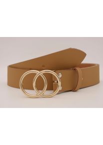 AnnaMatoni Damen Ledergürtel, braun, casual, Gr. 95, unifarben, Rindsleder, Gürtel, mit goldener Schließe