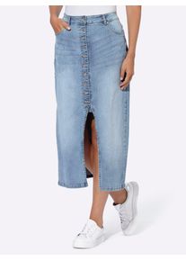 Heine Damen Jeansrock, blau, Gr. 38, unifarben, 98% Baumwolle, 2% Elasthan, Röcke