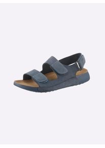 Casual Looks Damen Sandale, Gr. 37, blau, Nubukleder, sportlich, Schuhe