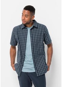 Jack Wolfskin Herren Kurzarmhemd "HOT SPRINGS SHIRT M", blau, Gr. S, OBERSTOFF: 100% BAUMWOLLE, Hemden