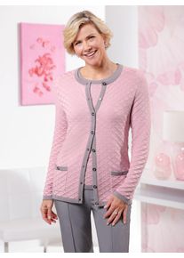 CLASSIC Damen Strickjacke, rosa, Gr. 38, gemustert, mehrfarbig, 55% Baumwolle, 45% Viskose, Strickjacken