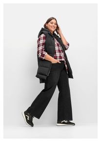 sheego Damen Stretch-Jeans "Große Größen", schwarz, casual, Gr. 48, unifarben, Obermaterial: 99% Baumwolle, 1% Elasthan, Jeans, High-Waist im